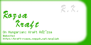 rozsa kraft business card